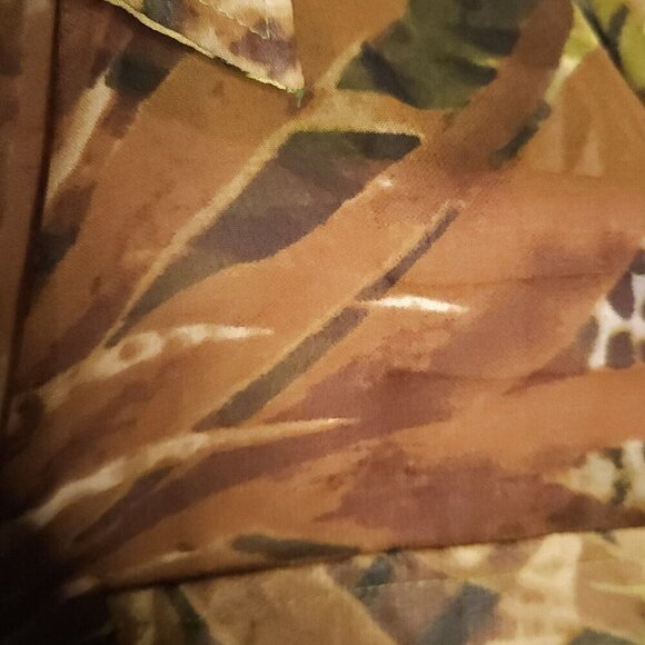 Sunny Leigh Womens Sheer Tan Brown Animal Print Tunic Blouse Medium - Picture 6 of 8